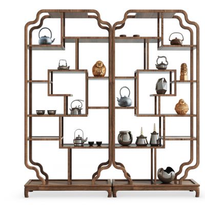 新中式装饰柜博古架组合