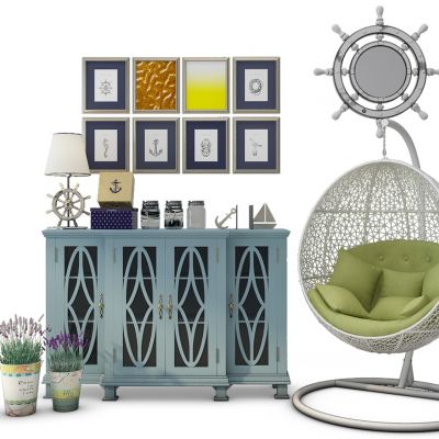 田园装饰柜吊椅