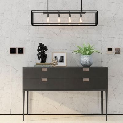 现代边柜现代新中式边柜装饰柜玄关柜珊瑚摆件