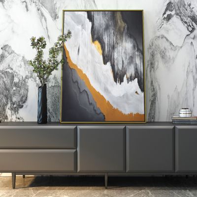 现代新中式电视柜边柜装饰柜