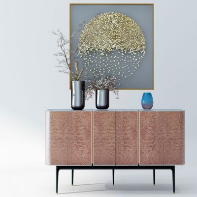 新中式玄关柜餐边柜装饰柜花瓶摆件