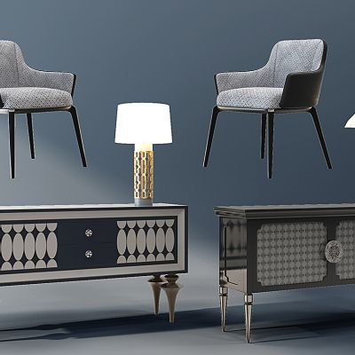 新中式边柜_玄关柜单椅