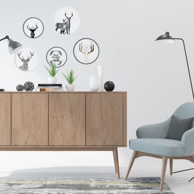 北欧现代边柜单人沙发休闲椅