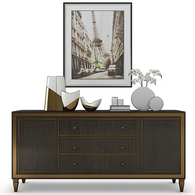 环球视野花器摆件玄关柜