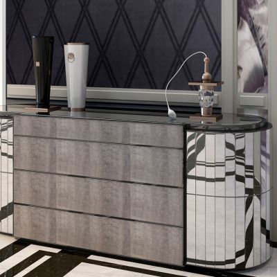 新古典新中式简欧式餐边柜玄关柜装饰柜