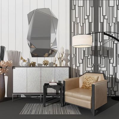 现代轻奢装饰镜子摆件