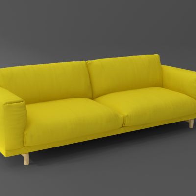 北欧现代双人布艺沙发