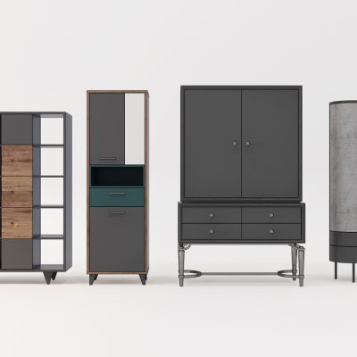 北欧现代轻奢新中式装饰柜储物柜边柜