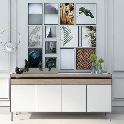 北欧现代玄关柜挂画组合