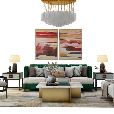 现代沙发茶几组合