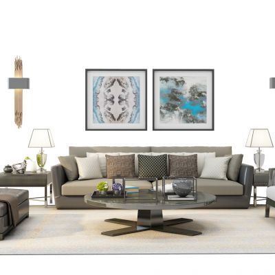 现代沙发茶几组合