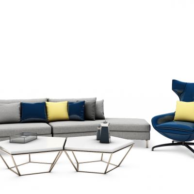 现代沙发茶几组合