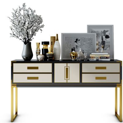 简欧装饰柜饰品摆件花瓶组合