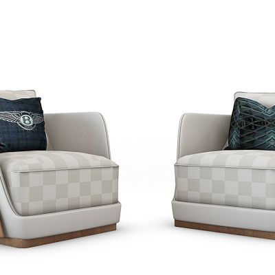 宾利现代布艺单人沙发