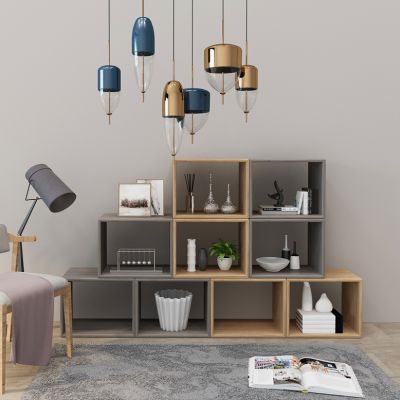 北欧现代装饰柜吊灯组合