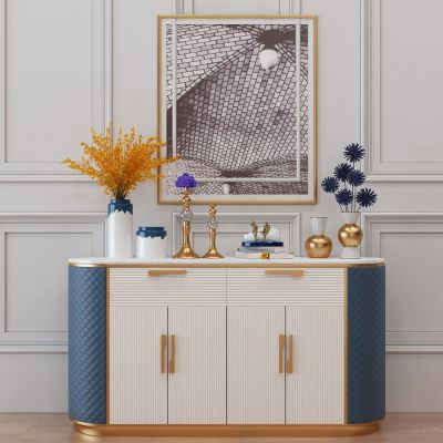 现代轻奢边柜玄关柜饰品摆件