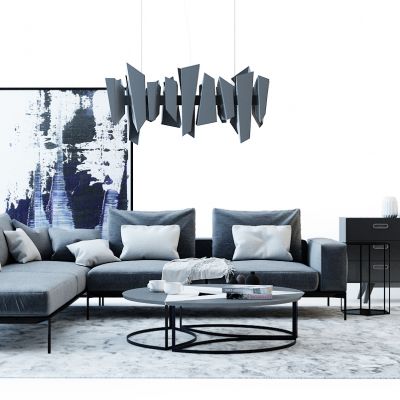 现代沙发组合电视柜