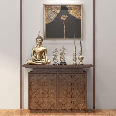 东南亚泰式装饰柜挂画佛像