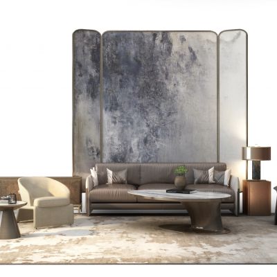 现代沙发茶几组合