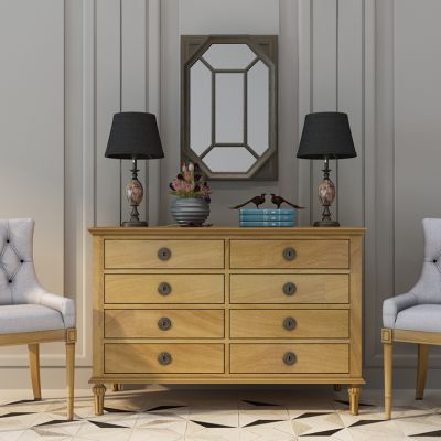 美式简约单人椅边柜陈设品组合