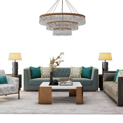 现代沙发茶几组合