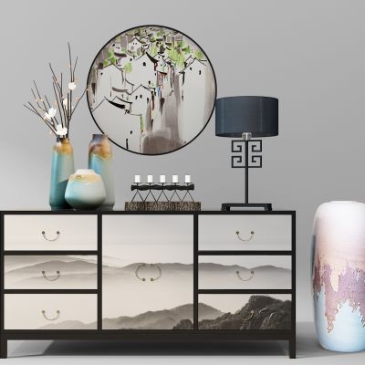 新中式装饰柜玄关柜