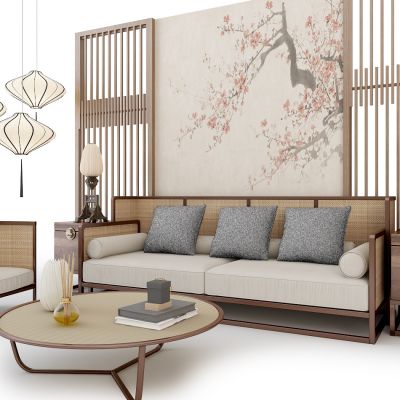 现代中式沙发组合