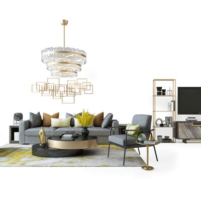 现代沙发组合电视柜