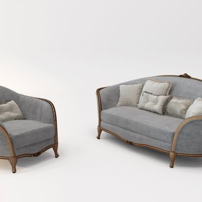 欧式法式单人多人沙发椅