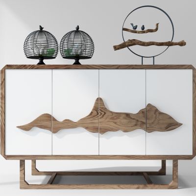 新中式边柜玄关柜组合