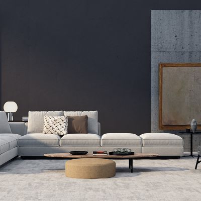 现代沙发边几组合