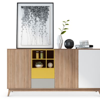 北欧边柜装饰柜组合