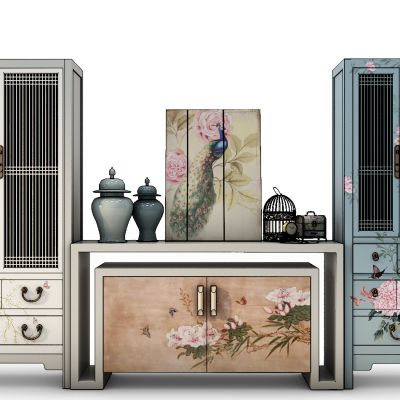新中式彩绘装饰柜