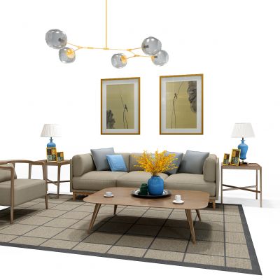 现代中式沙发组合