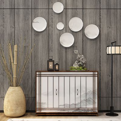 新中式边柜装饰柜落地灯马灯