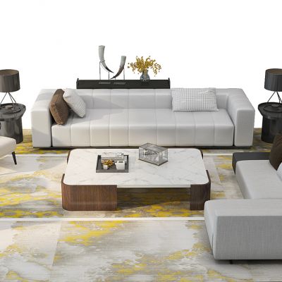 现代沙发茶几组合