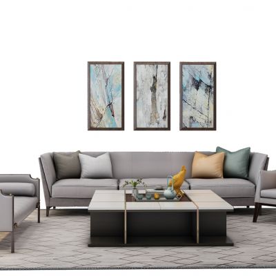 现代沙发茶几组合