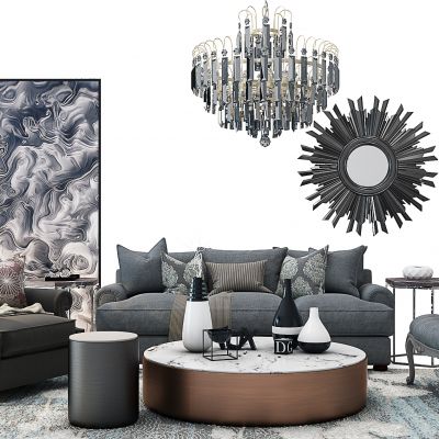 现代欧式沙发茶几