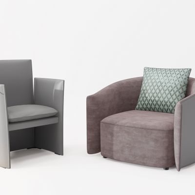 现代轻奢简欧式单人沙发