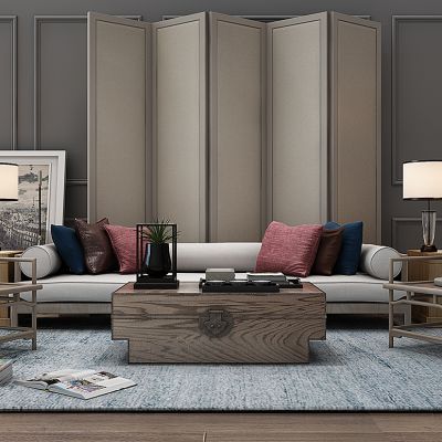 新中式沙发茶几椅子屏风