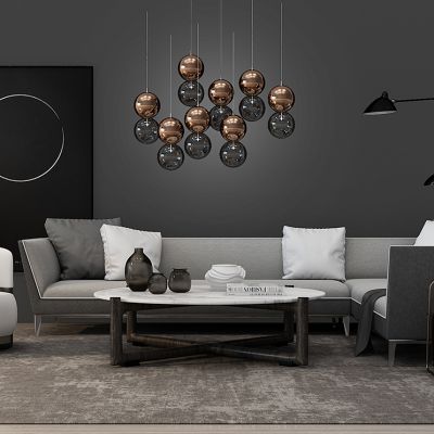 现代沙发茶几组合