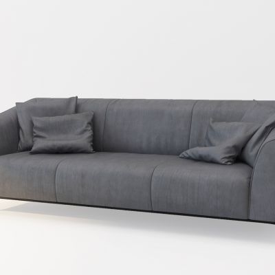 现代双人皮革沙发