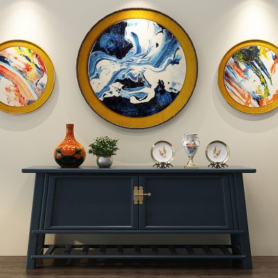 新中式风格边柜装饰柜摆设饰品挂饰