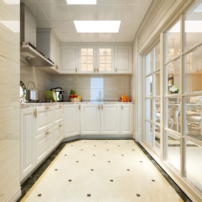 简约欧式厨房   橱柜 地柜 厨具 移门 油烟机 