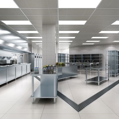 现代饭店后厨 厨房   橱柜 吊柜 洗手台 厨具 