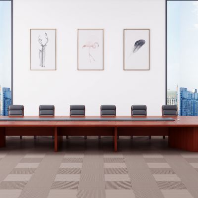 现代会议桌会议椅饰品