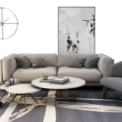 北欧沙发茶几组合