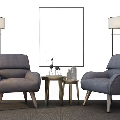 北欧单人沙发组合