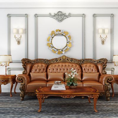 欧式沙发茶几组合