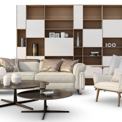 北欧沙发茶几组合